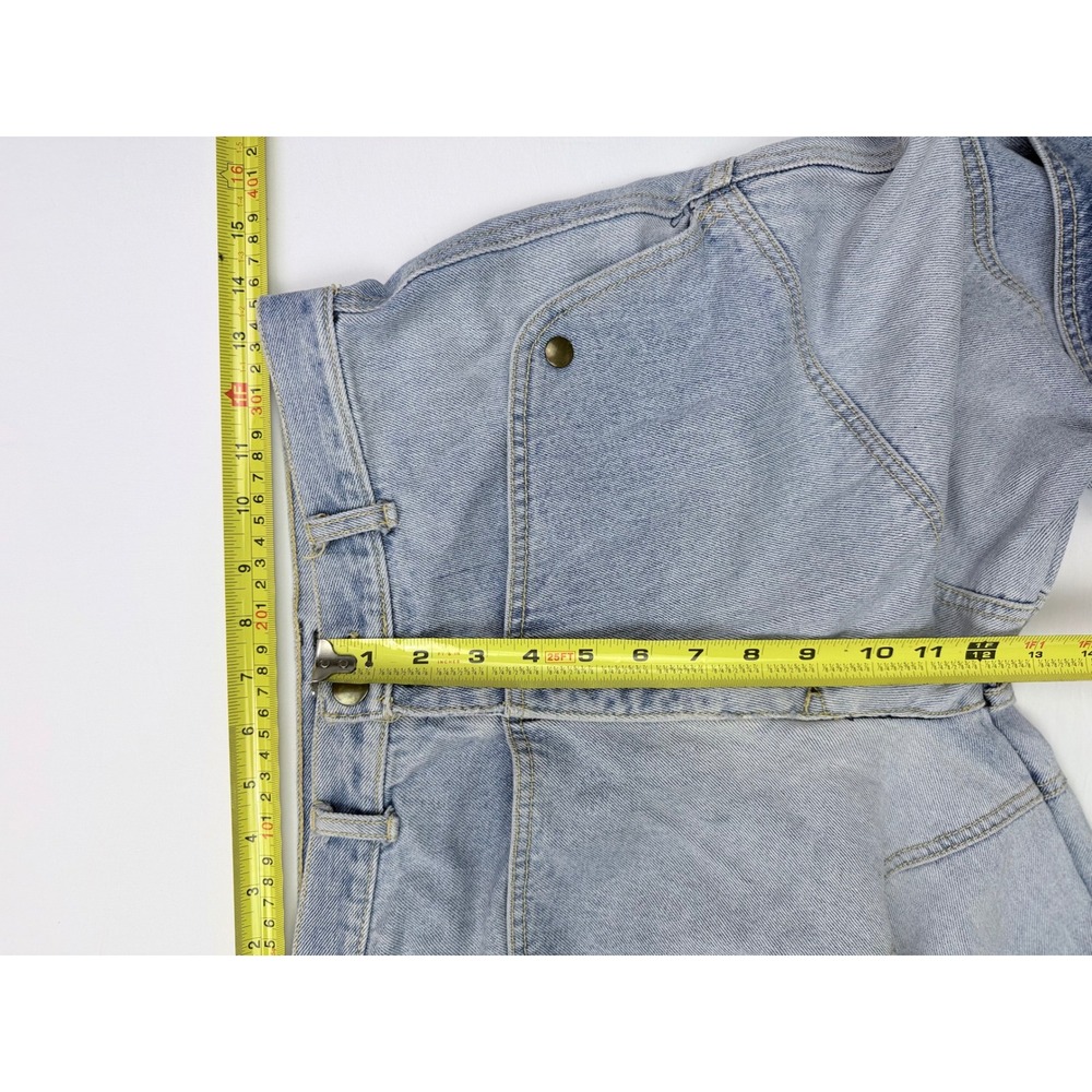Vintage Y2K Express Avant Garde Utility Panel Barrel Leg Jeans Light Wash 4 - Picture 5 of 14